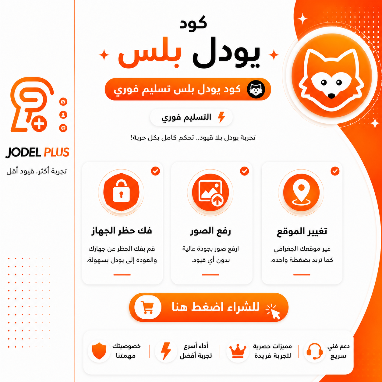 اكواد يودل فك الحظر